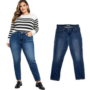 Levi's Mid Rise Skinny Jeans Women's 14S Short Blue Denim Stretch W32 L28